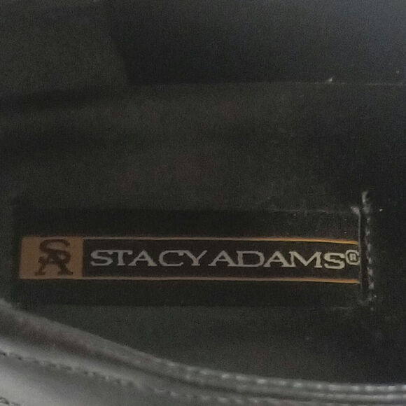 Stacy Adams Square Toe Dress Shoes Black Mens 10.5 - Picture 6 of 7